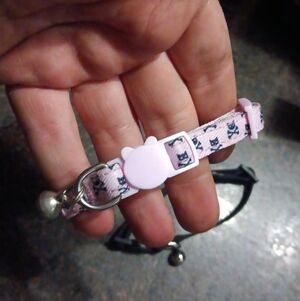 "Break Away" Adjustable Cat Collar W/ Bell (Pink/ Skulls & Bones) *NWOT